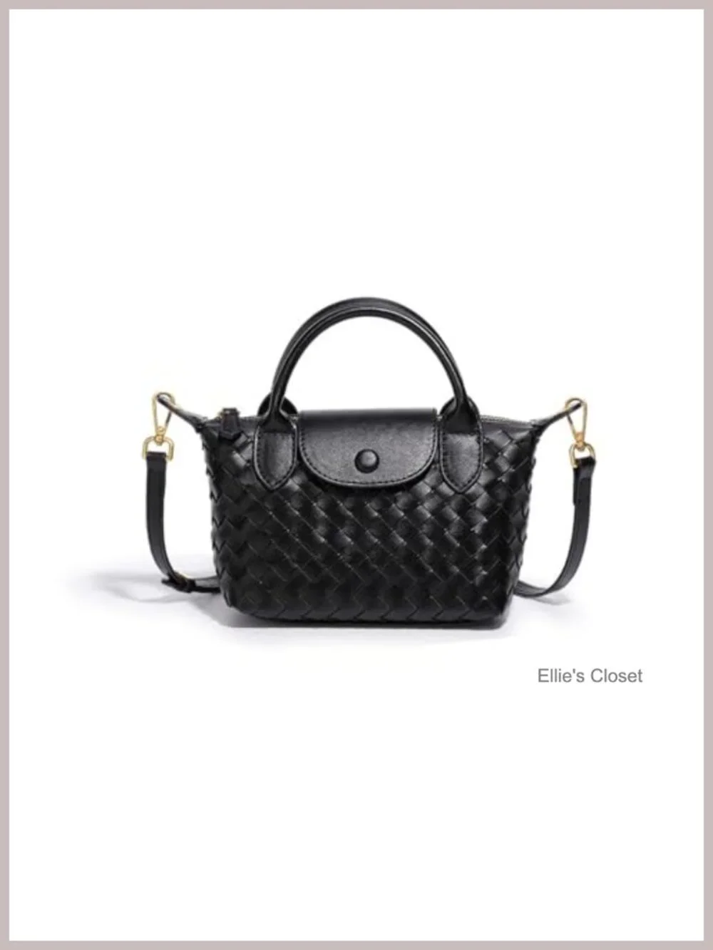 Braided Luxury Leather Women's Top Handle Handbag Satchel Travel Daily